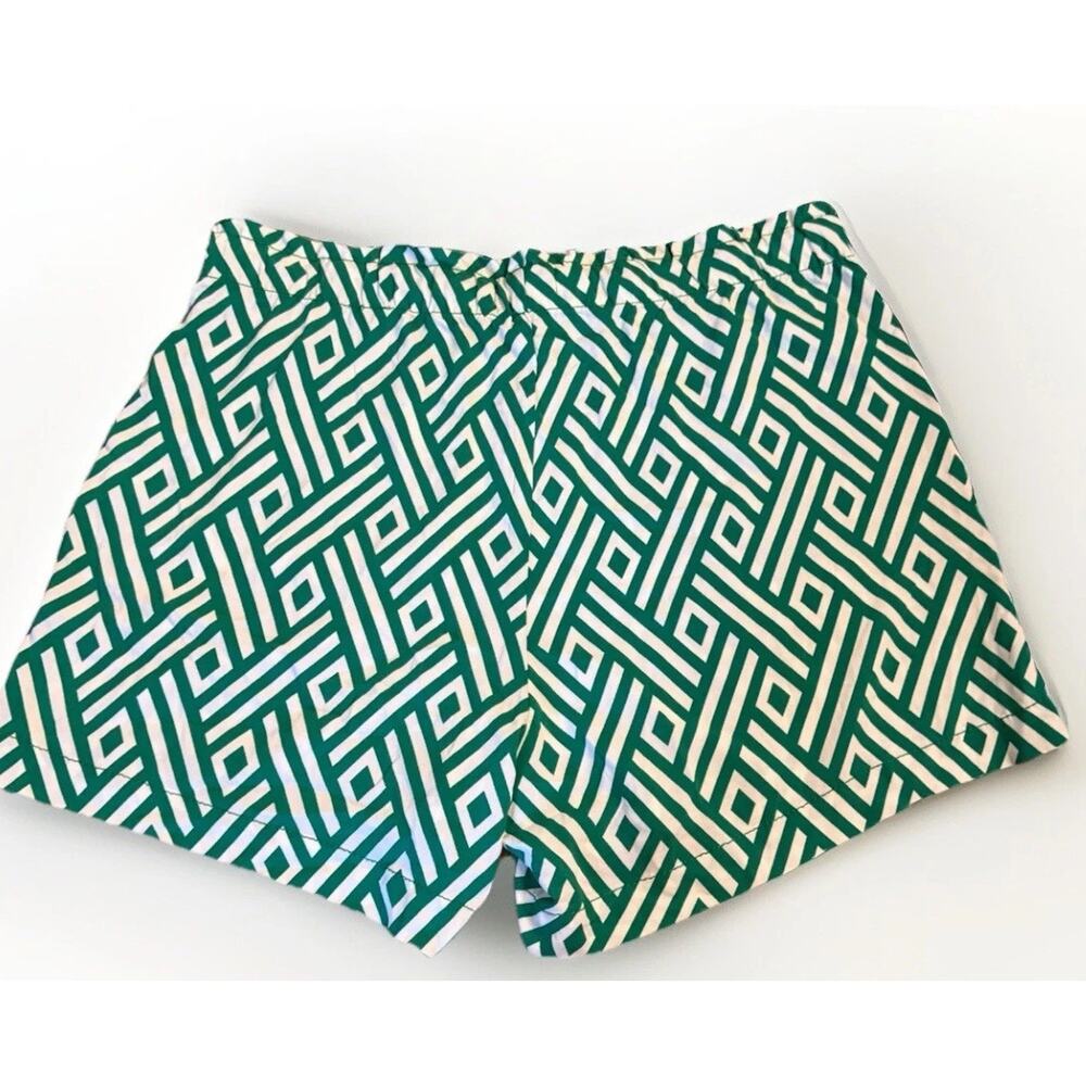 Lindex Abstract Geometric Green White Women's Size High Waist Shorts Size 2x